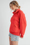 Long Dove Funnel Neck Half Zip Tomato-Pullover-AEMI + CO-S-Urbanheer