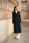 Long Fitted Double-Breasted Coat in A Wool Blend