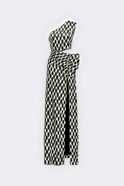 Long One-Shoulder Dress With Slit