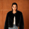 Long-Pile Faux-Fur Jacket with Round Neckline