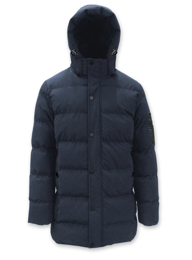 Long Quilted Puffer Jacket-Puffer Jacket-Point Zero-S-Navy-Urbanheer