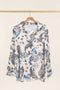 Long Sleeve Cashmere Print Shirt-Shirt-NAÏS PARIS-One size-Navy Blue-Urbanheer
