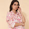 Long Sleeve Cashmere Print Shirt-Shirt-NAÏS PARIS-One size-Sky Blue-Urbanheer