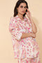 Long Sleeve Cashmere Print Shirt-Shirt-NAÏS PARIS-One size-Sky Blue-Urbanheer