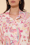 Long Sleeve Cashmere Print Shirt-Shirt-NAÏS PARIS-One size-Sky Blue-Urbanheer
