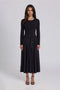 Long Sleeve Gathered Midi Dress