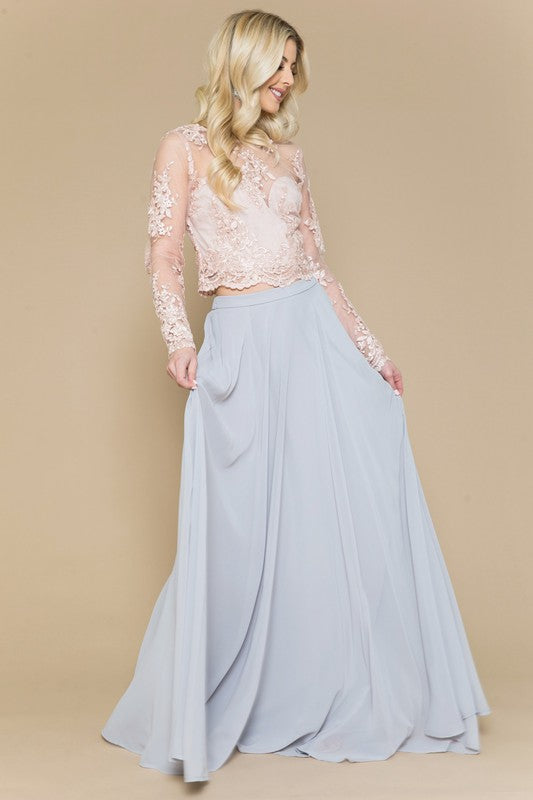 Long Sleeve Lace Top Beige-Top-Maniju-S-Beige-Urbanheer