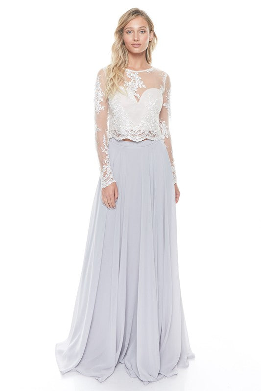 Long Sleeve Lace Top Blush-Top-Maniju-S-Blush-Urbanheer