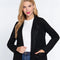 Long Sleeve Open Front Faux Suede Jacket-Jacket-Active Basic | Active USA-S-BLK-black-Urbanheer