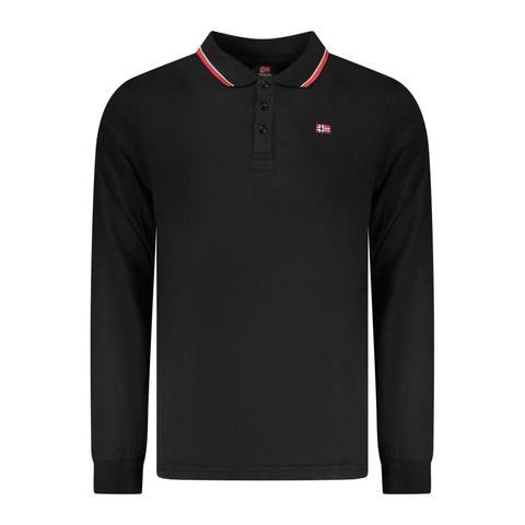 Long Sleeve Polo Shirt - Black