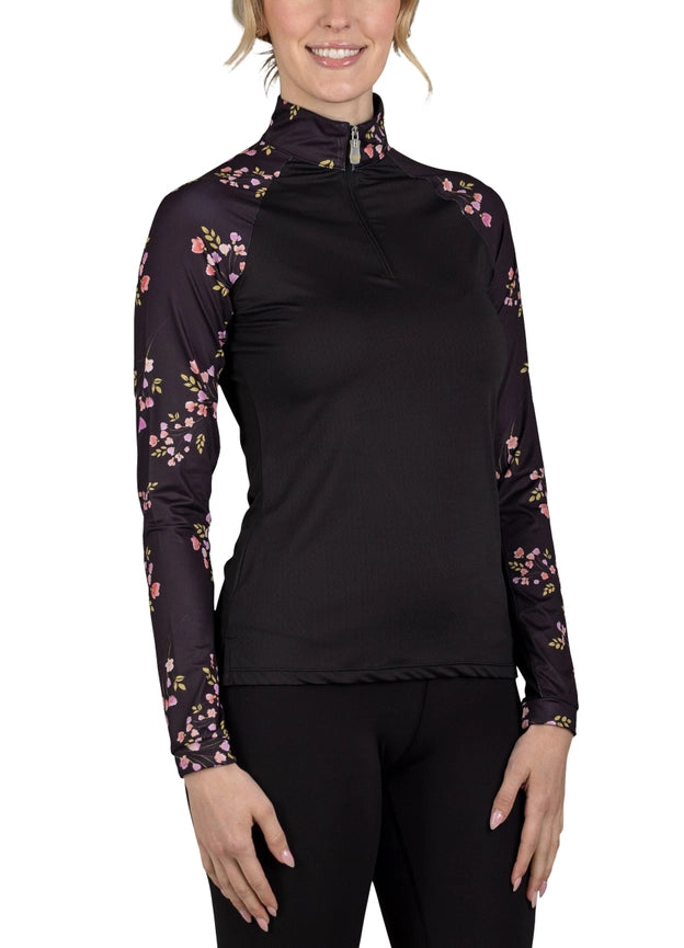 Long Sleeve Raglan Black Rose Bud-Shirt-Kastel Denmark-XXS-Urbanheer