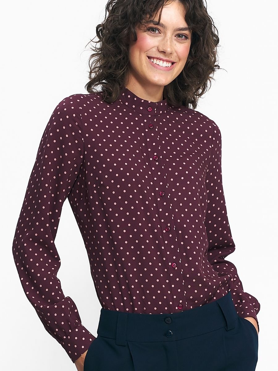 Long Sleeve Shirt Women Outfit 186126 Nife-Shirts for Women-Nife-red-40-Urbanheer