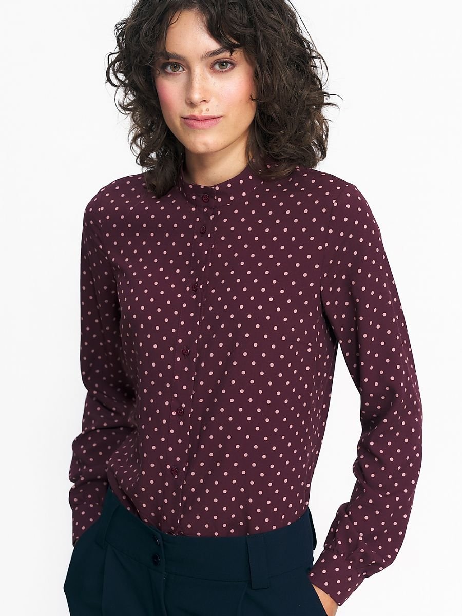 Long Sleeve Shirt Women Outfit 186126 Nife-Shirts for Women-Nife-red-40-Urbanheer