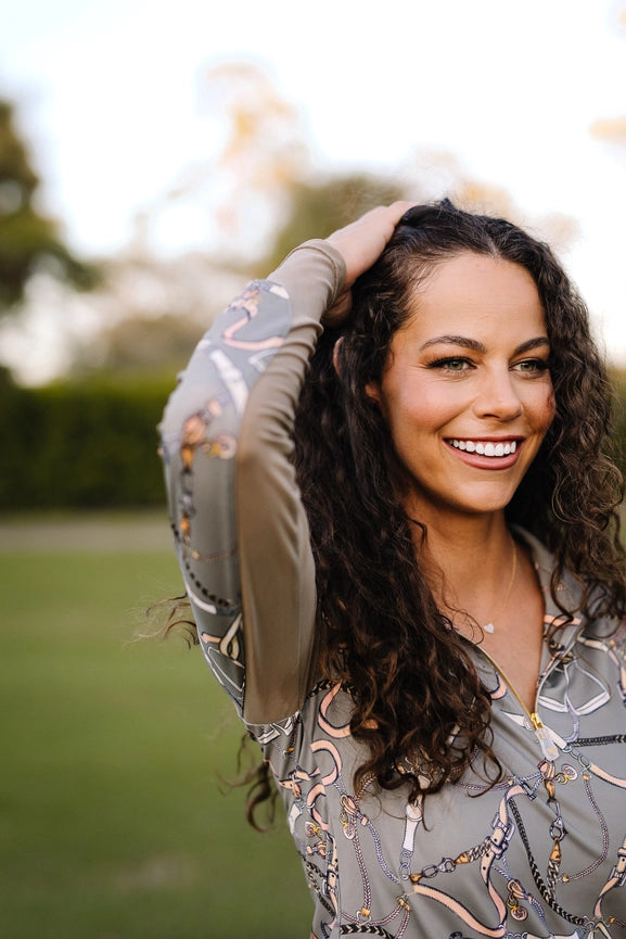 Long Sleeve Taupe Belts 1/4 Zip-Shirt-Kastel Denmark-XXS-Urbanheer