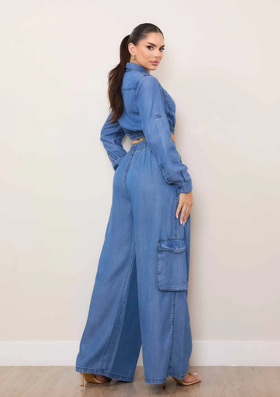 Long Sleeve Tencel Shirt-Shirt-Vibrant M.i.U-S-Medium Stone-Urbanheer