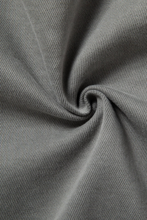 Long Sleeve Twill Jacket-Jacket-BAYEAS-XS-LIGHT GRAY-Urbanheer