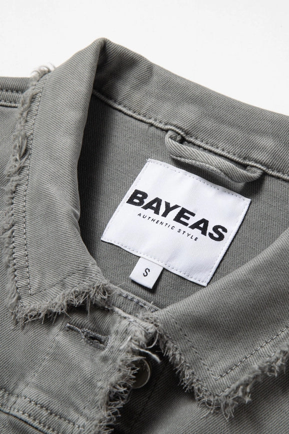 Long Sleeve Twill Jacket-Jacket-BAYEAS-XS-LIGHT GRAY-Urbanheer