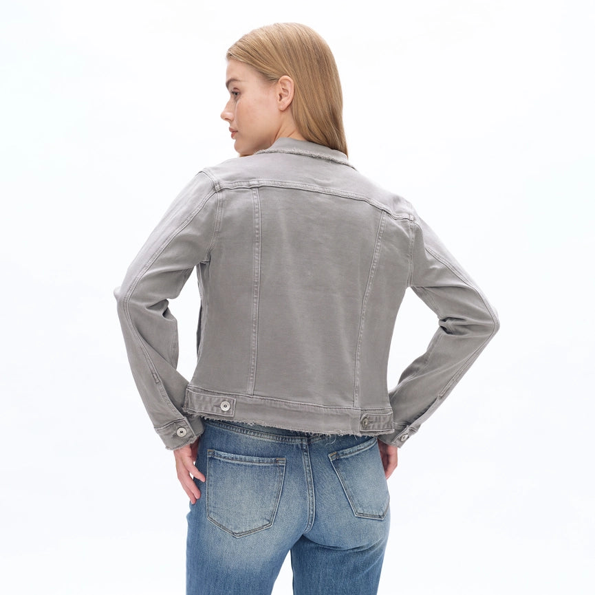 Long Sleeve Twill Jacket-Jacket-BAYEAS-XS-LIGHT GRAY-Urbanheer