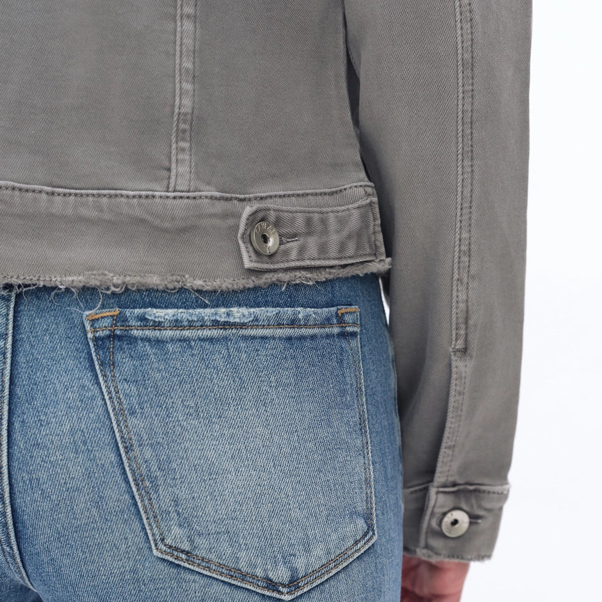 Long Sleeve Twill Jacket-Jacket-BAYEAS-XS-LIGHT GRAY-Urbanheer