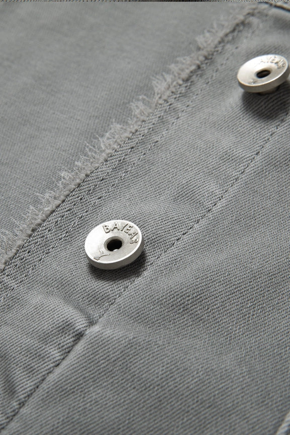 Long Sleeve Twill Jacket-Jacket-BAYEAS-XS-LIGHT GRAY-Urbanheer