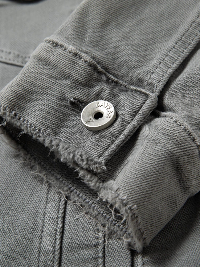 Long Sleeve Twill Jacket-Jacket-BAYEAS-XS-LIGHT GRAY-Urbanheer