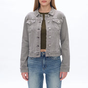 Long Sleeve Twill Jacket-Jacket-BAYEAS-XS-LIGHT GRAY-Urbanheer