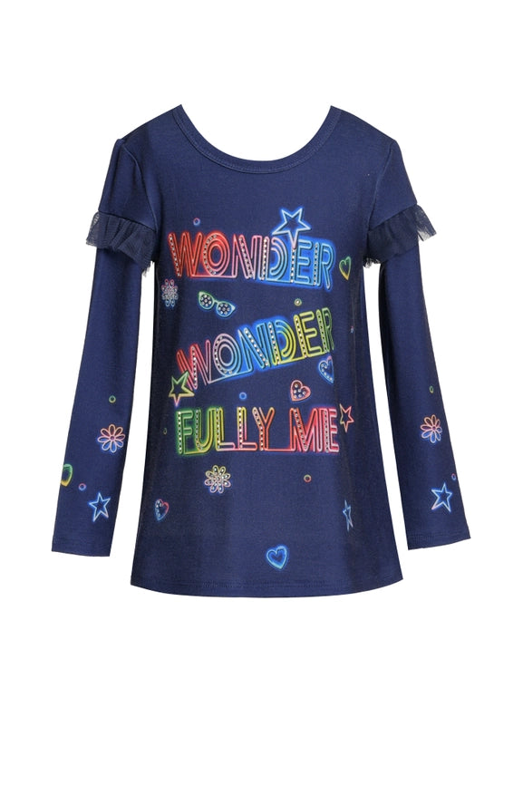Long Sleeve Wonder-Fully Made Print Tunic-Tunic-Hannah Banana-12M-NAVY MULTI-Urbanheer