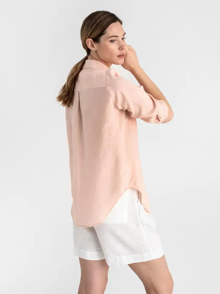 Long-Sleeved Linen Shirt Calpe in Light Pink-Shirt-MagicLinen-XS-Light pink-Urbanheer