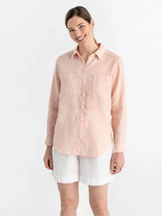 Long-Sleeved Linen Shirt Calpe in Light Pink-Shirt-MagicLinen-XS-Light pink-Urbanheer