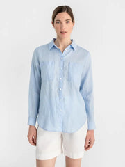 Long-Sleeved Linen Shirt Calpe in Sky Blue-Shirt-MagicLinen-XS-Sky blue-Urbanheer