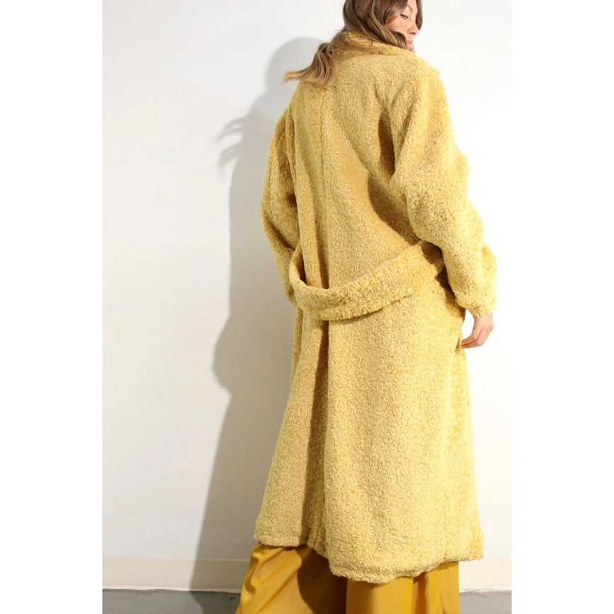Long Teddy Bear Coat CREAM YELLOW-Coat-Mulla-S-CREAM YELLOW-Urbanheer