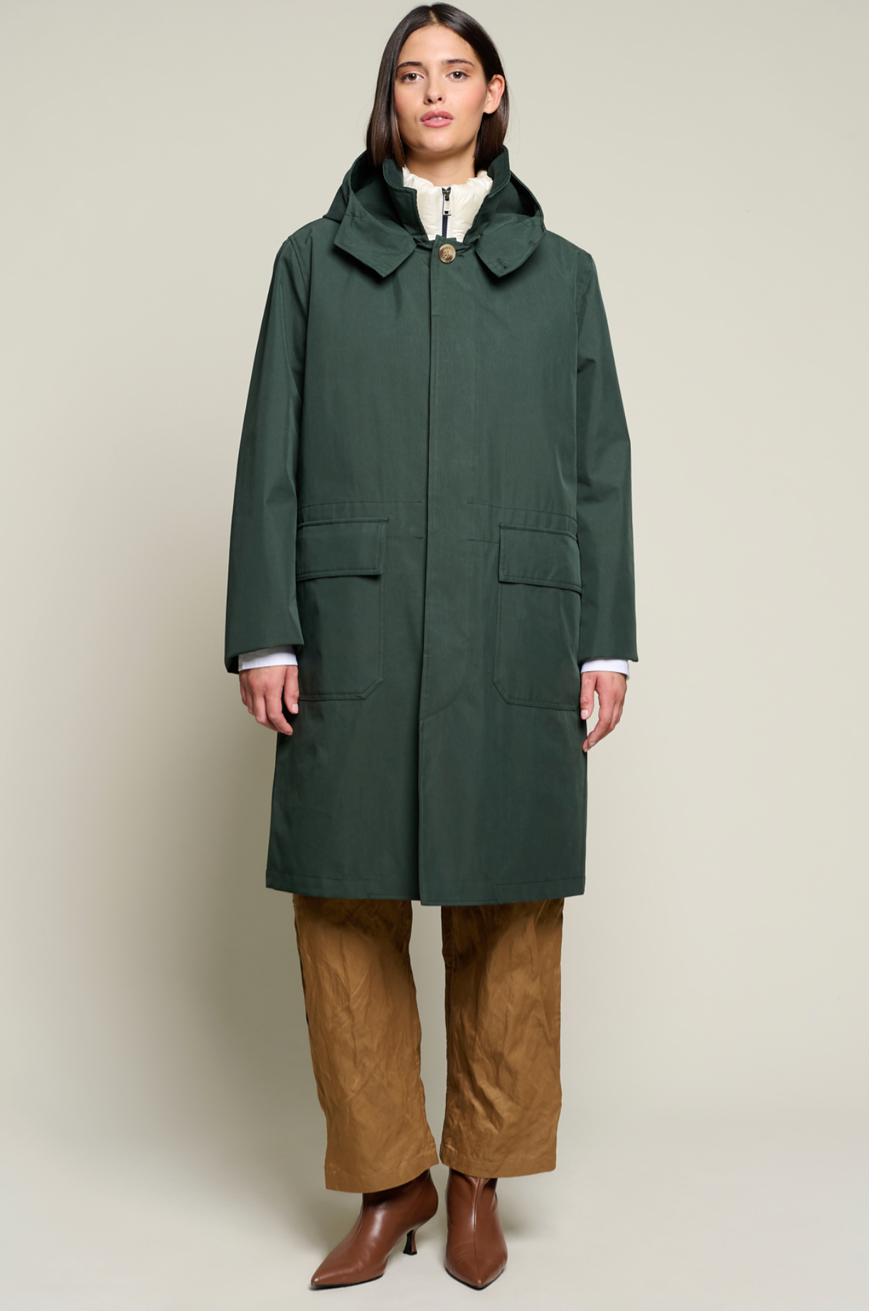 Long Unisex Parka with a Clean, Classic Cut