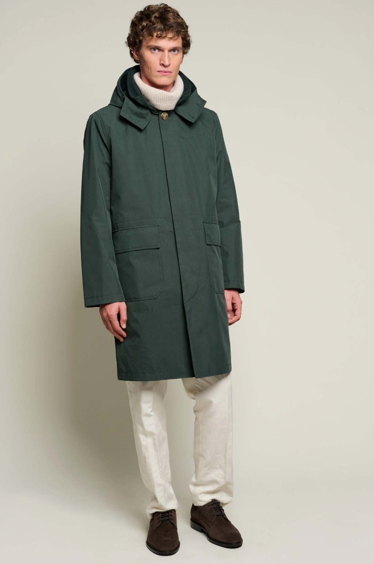 Long Unisex Parka with a Clean, Classic Cut