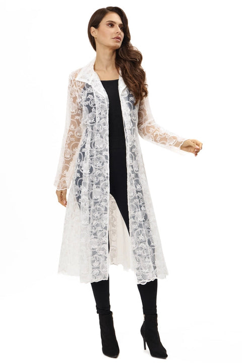Long White Lace Duster-Jacket-Adore-M-Urbanheer