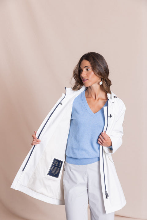 Long Women’S Parka With Heat-Sealed Seams | Nacre
