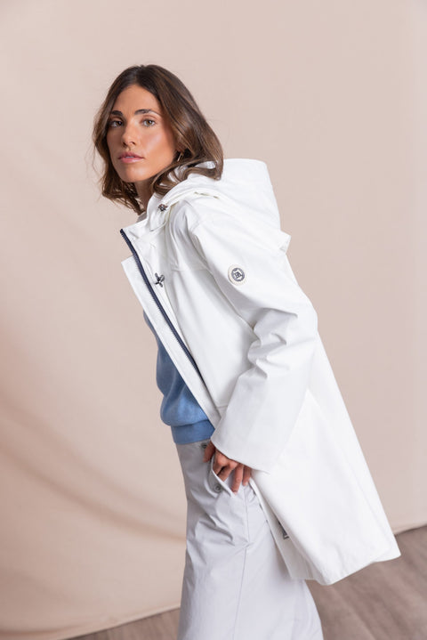 Long Women’S Parka With Heat-Sealed Seams | Nacre
