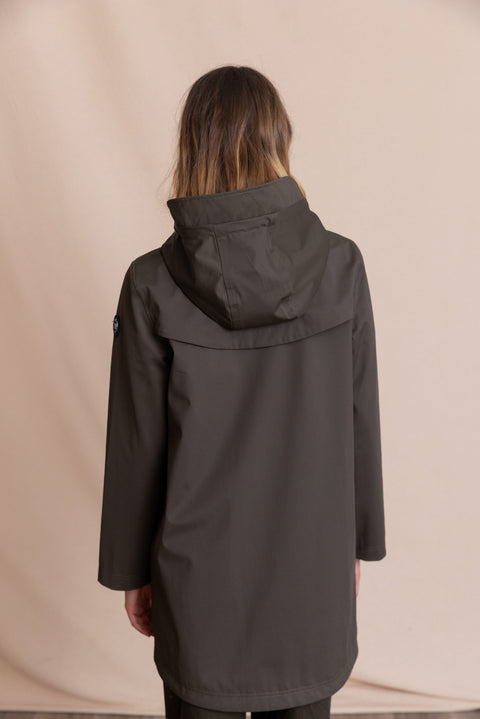 Long Women’s Parka With Heat-Sealed Seams | Khaki