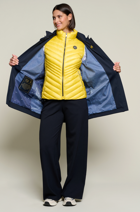 Long Women’s Parka with Heat-Sealed Seams | Navy