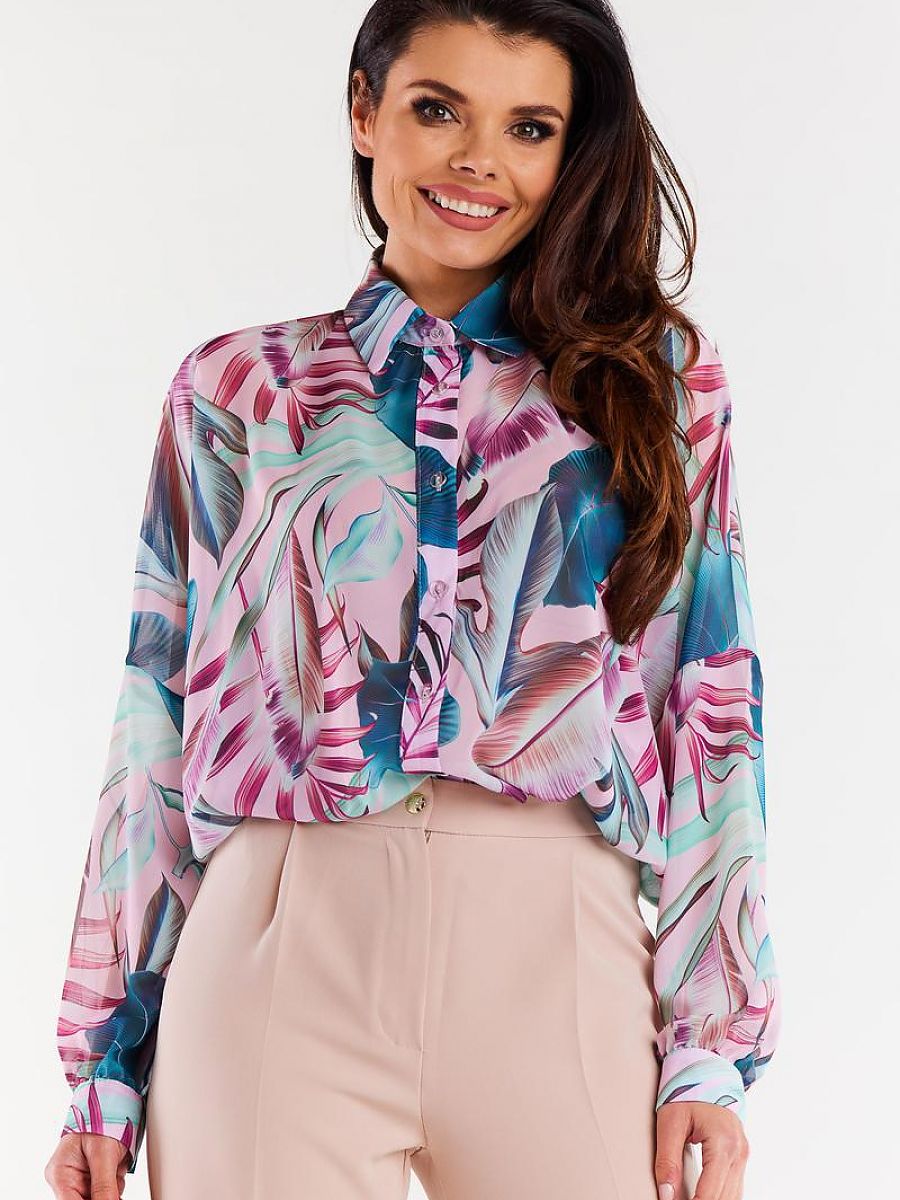 Long Sleeve Shirt Women Outfit 196617 Awama-Shirts for Women-Awama-multicolor-one-size-fits-all-Urbanheer