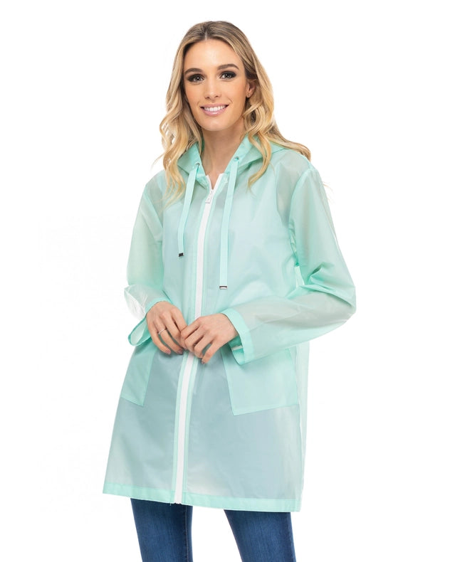 Long Waterproof Raincoat With Hood, Zip And Pockets Aqua-Raincoat-Tantra-S-Urbanheer
