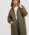 Longline Quilted Puffer Jacket ARMY GREEN-Puffer Jackets-Bluivy-S/M-ARMY GREEN-Urbanheer