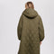 Longline Quilted Puffer Jacket ARMY GREEN-Puffer Jackets-Bluivy-S/M-ARMY GREEN-Urbanheer