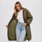 Longline Quilted Puffer Jacket ARMY GREEN-Puffer Jackets-Bluivy-S/M-ARMY GREEN-Urbanheer