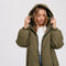 Longline Quilted Puffer Jacket ARMY GREEN-Puffer Jackets-Bluivy-S/M-ARMY GREEN-Urbanheer