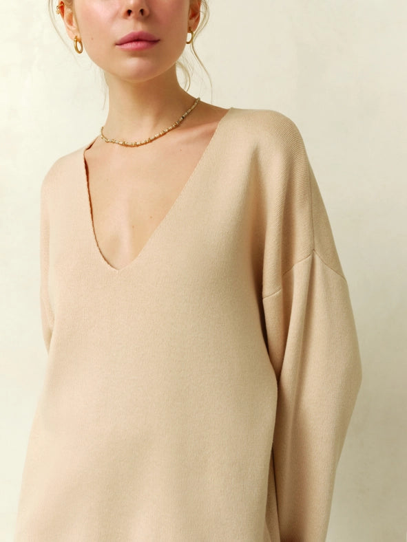 Loose Cut Jumper Windy-Jumper-Nenya Fashion Limited-XS/S-Cream-Urbanheer