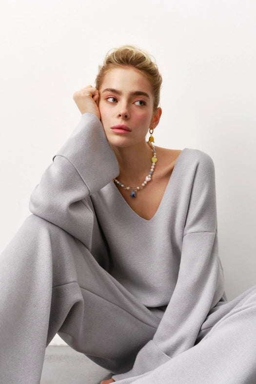 Loose Cut Jumper Windy-Jumper-Nenya Fashion Limited-XS/S-Gray-Urbanheer