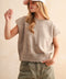 Loose Fit Short Sleeve Sweater Top