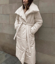 Loose Fitting Long Stand Up Collar Coat Beige-Coat-Rosa Clothing-S-Urbanheer