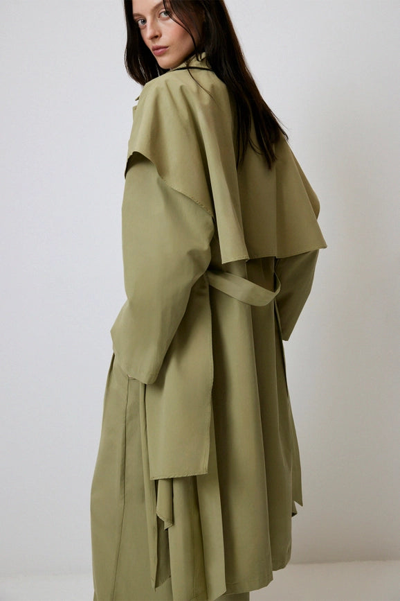 Loose Long Trenchcoat-Trench Coats-Touché-S-Khaki-Urbanheer