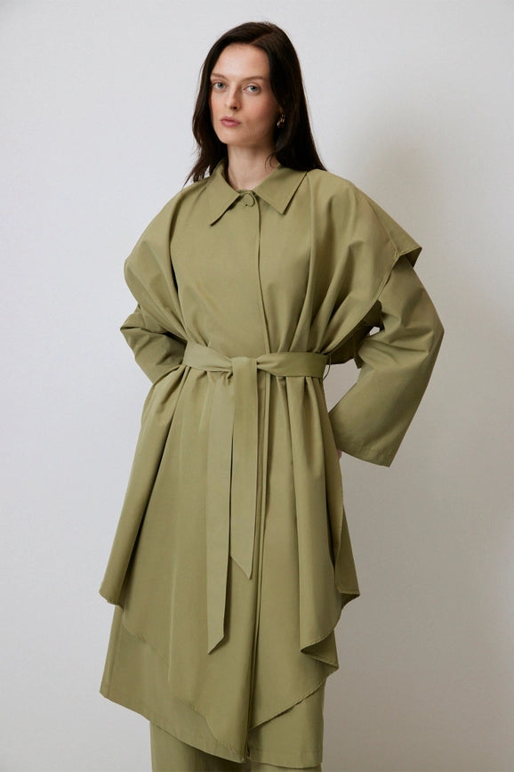 Loose Long Trenchcoat-Trench Coats-Touché-S-Khaki-Urbanheer